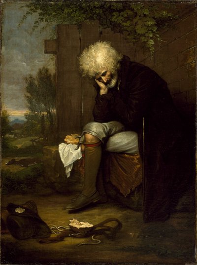Le pèlerin pleurant son âne mort - Benjamin West
