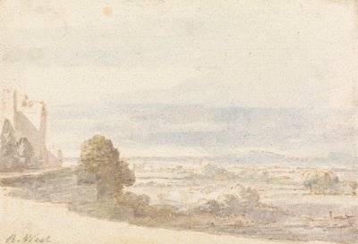 Grand parc de Windsor depuis la terrasse du château - Benjamin West