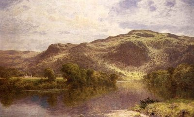 Un bassin tranquille sur la rivière Conway, Churchpool, en dessous de Bettwys-y-Coed - Benjamin Williams Leader