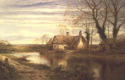 Le cottage au bord de la rivière - Benjamin Williams Leader
