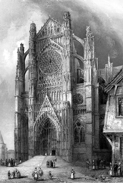 Le transept sud de la cathédrale de Beauvais, France, 1836 - Benjamin Winkles