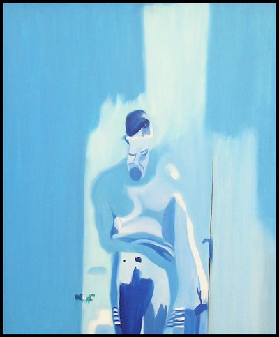 Homme idéal en contrejour surexposé, 2000 (oil on canvas) - Benoit Erwann Boucherot