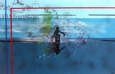 No Bollywood at Hollywood, 2003 (huile sur toile) - Benoit Erwann Boucherot