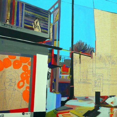 Overlandscape : Mexico 1, 2016 (huile sur toile) - Benoit Erwann Boucherot