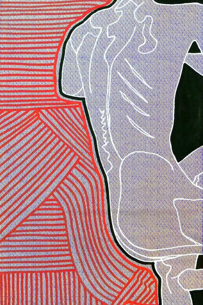 Passager 11, 2020 (acrylique sur papier japonais sérigraphié) - Benoit Erwann Boucherot