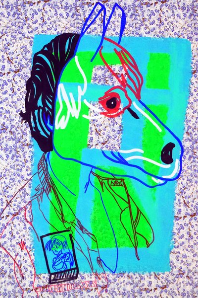 Passager 18, 2020 (acrylique sur papier japonais sérigraphié) - Benoit Erwann Boucherot