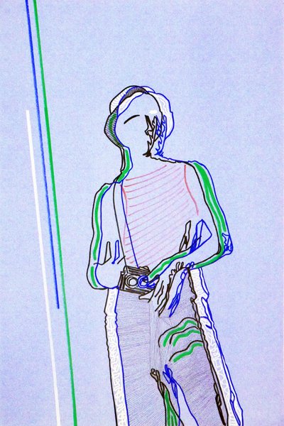 Passager 2, 2020 (acrylique sur papier japonais sérigraphié) - Benoit Erwann Boucherot