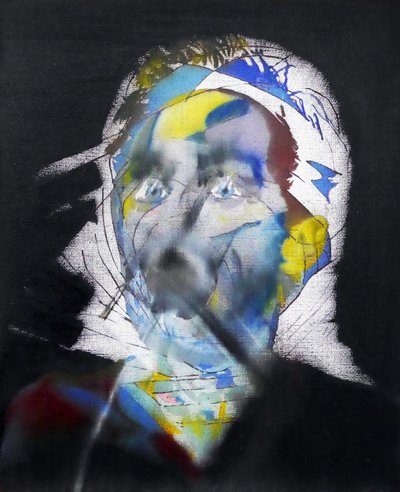 Surautoportrait au hijab, 2017 (oil on canvas) - Benoit Erwann Boucherot