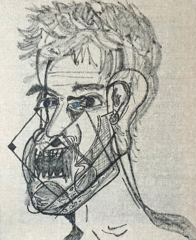 Surautoportrait main levée, 2017 (oil on canvas) - Benoit Erwann Boucherot