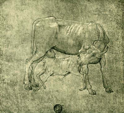 Vache et veau, milieu-fin du XVe siècle, 1943 - Benozzo Gozzoli