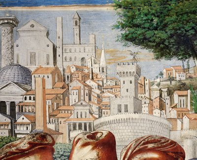 Architecture de la ville de Rome (détail) - Benozzo di Lese di Sandro Gozzoli