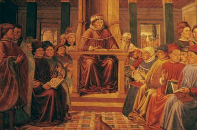 Augustin enseignant la rhétorique à Rome - Benozzo di Lese di Sandro Gozzoli