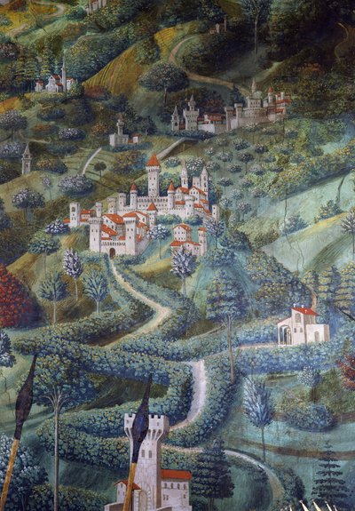 Châteaux (détail) - Benozzo di Lese di Sandro Gozzoli