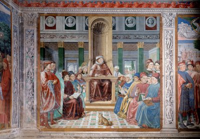 La vie de Saint Augustin : Saint Augustin enseignant à Rome - Benozzo di Lese di Sandro Gozzoli