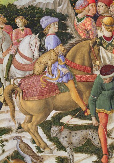 Portrait de Giuliano de Médicis (détail du cycle du Voyage des Mages dans la chapelle) - Benozzo di Lese di Sandro Gozzoli