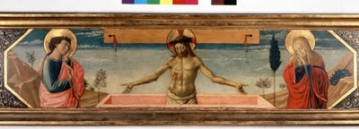 Prédelle avec le Christ en piété et saints. Peinture de Gozzoli Benozzo (détail) - Benozzo di Lese di Sandro Gozzoli