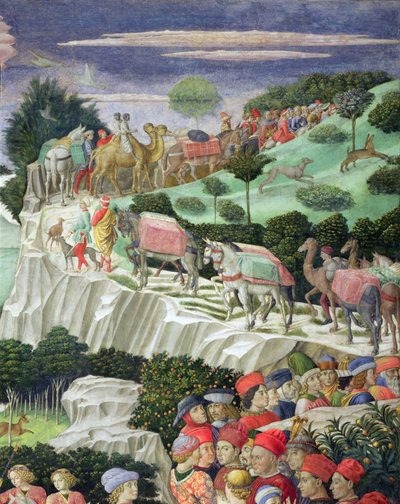 Procession de Melchior, de la Chapelle des Mages (détail) - Benozzo di Lese di Sandro Gozzoli