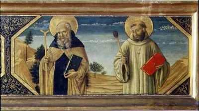 Saint Antoine Abbé et Saint Benoît (détail) - Benozzo di Lese di Sandro Gozzoli
