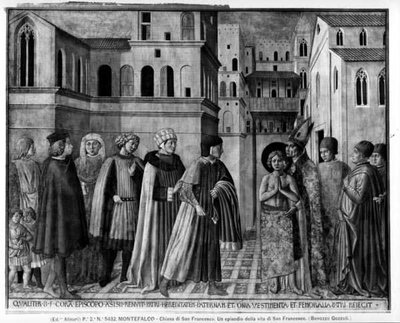 Saint François renonçant à ses biens mondains - Benozzo di Lese di Sandro Gozzoli