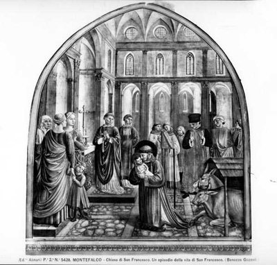 Saint François berçant le Bambino à Greccio - Benozzo di Lese di Sandro Gozzoli