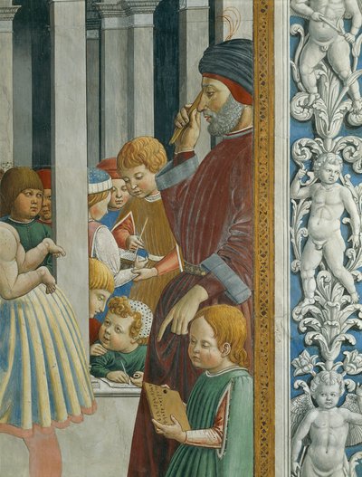 Histoires de Saint Augustin : Enseignant et élèves - Benozzo di Lese di Sandro Gozzoli