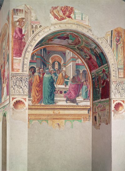 Tabernacle de la Visitation : Expulsion de Joachim du Temple, 1491 - Benozzo di Lese di Sandro Gozzoli