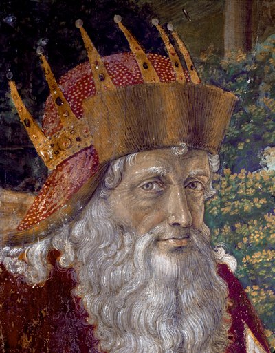 Le Voyage des Mages. Cortège des Mages de Jérusalem à Bethléem appelé « Viaggio dei Magi » ou « Cavalcata dei Magi » en italien. (détail) - Benozzo di Lese di Sandro Gozzoli
