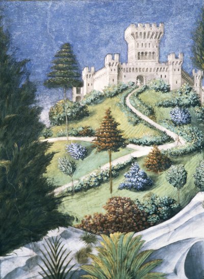 Le Chemin menant à un château, du Voyage des Mages (détail) - Benozzo di Lese di Sandro Gozzoli