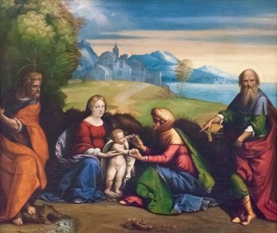 Sainte Famille avec Saint Joachim et Anne - Benvenuto Tisi da Garofalo