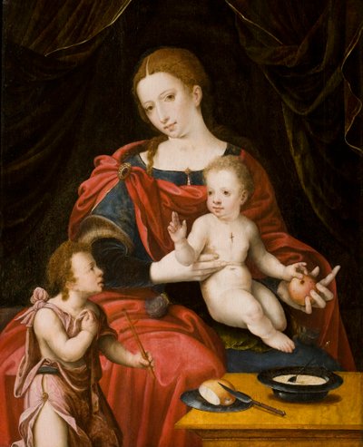 Vierge et enfant avec Jean-Baptiste enfant - Bernaert Orley van