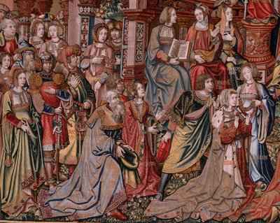 Tapisserie flamande. Série Les Honneurs. Justice. Neuvième tapisserie de la série. Modèle Dessinateurs du cercle de Bernard van Orley et Jan Gossaert (Mabuse). Manufacture Pieter van Aelst, Bruxelles. Vers 1550 - Bernaert van (circle of) Orley