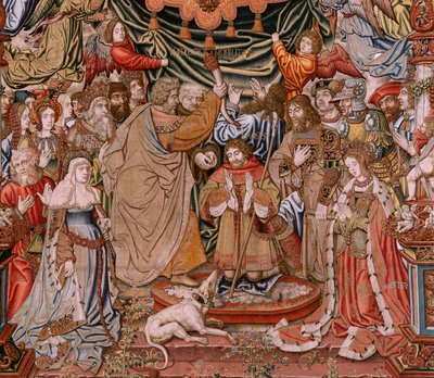 Tapisserie flamande. Série Les Honneurs; Noblesse. Quatrième tapisserie de la série. Modèle Dessinateurs du cercle de Bernard van Orley et Jan Gossaert (Mabuse). Manufacture Pieter van Aelst, Bruxelles. Vers 1550 - Bernaert van (circle of) Orley