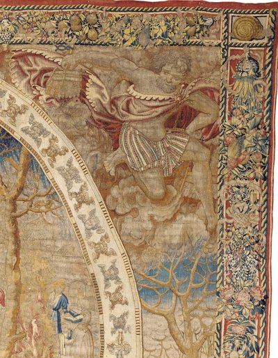 Tapisserie allégorique de Bruxelles représentant le mois de décembre de "Les Mois Médaillons", vers 1525 - Bernard van Orley