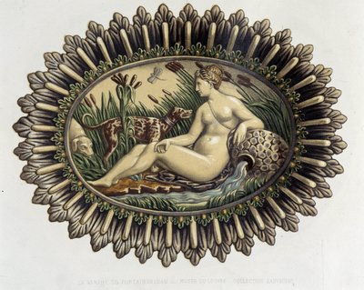 La nymphe de Fontainebleau - Plat céramique, dans "L
