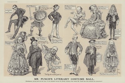 Bal costumé littéraire de Mr Punch (gravure) - Bernard (after) Partridge