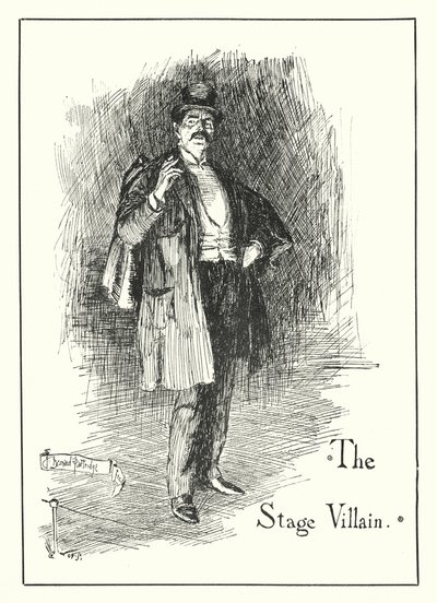 Le méchant de la scène (gravure) - Bernard (after) Partridge