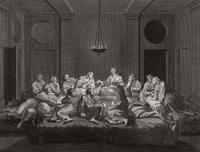 Jésus-Christ et les apôtres à la Cène - Bernard (after) Picart