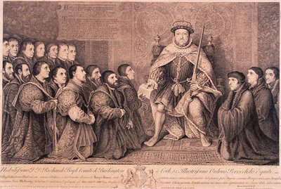Le roi Henri VIII entouré de figures agenouillées - Bernard Baron