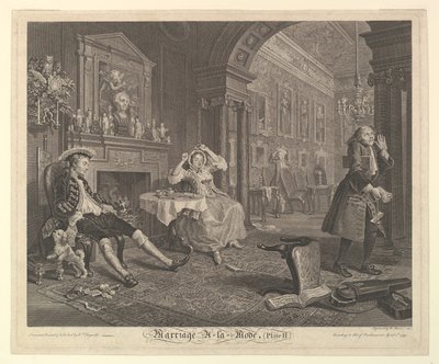 Mariage à la mode, Planche II, avril 1745 - Bernard Baron
