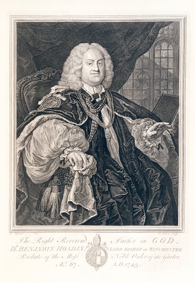 Portrait du Dr Benjamin Hoadly, évêque de Winchester - Bernard Baron
