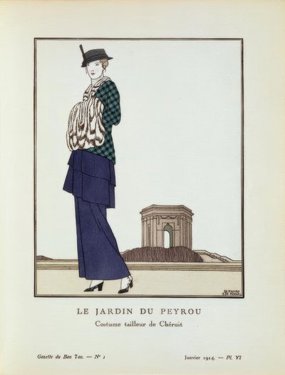 Le Jardin du Peyrou - Costume tailleur de Chéruit - Bernard Boutet de Monvel