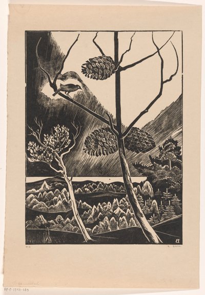 Branche de pin - Bernard Essers (signed by artist)