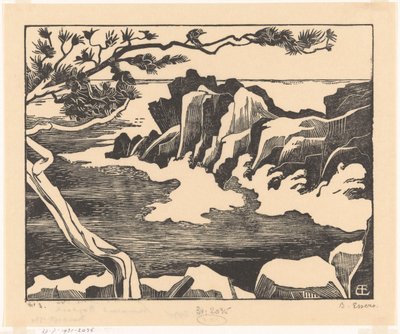 Côte rocheuse près de Saint-Raphaël - Bernard Essers (signed by artist)
