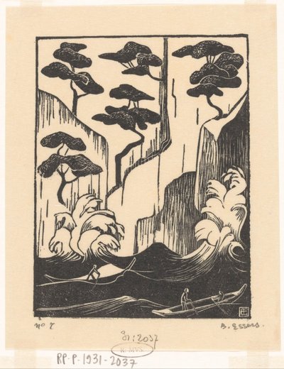 Côte rocheuse près de Santa Margherita Ligure - Bernard Essers (signed by artist)