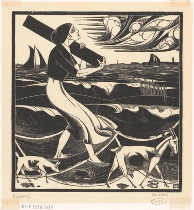 Plage - Bernard Essers (signed by artist)