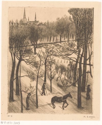 Vondelpark en hiver - Bernard Essers (signed by artist)