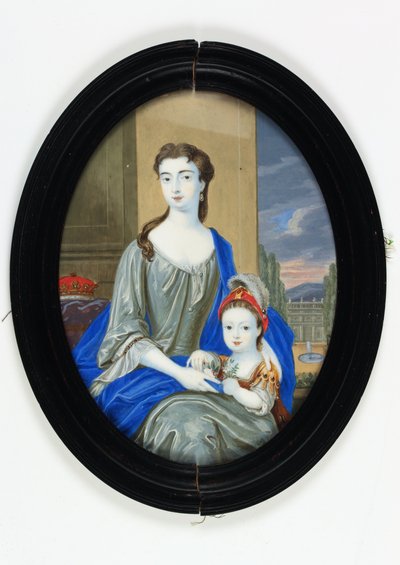 Lady Catherine Darnley, Duchesse de Buckingham (émail) - Bernard III Lens