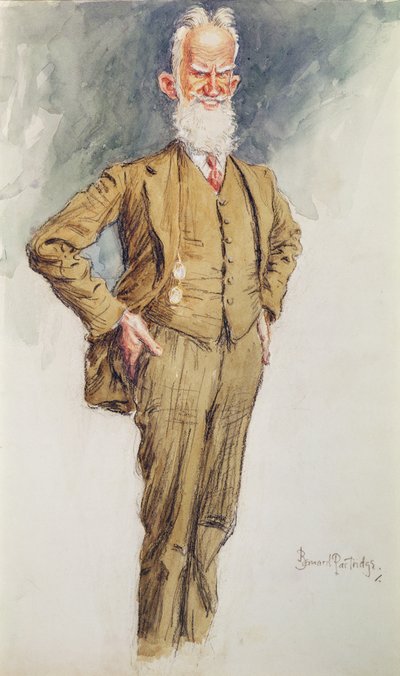 Portrait de George Bernard Shaw, vers 1925 - Bernard John Partridge