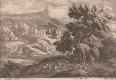 Paysage avec cavalier - Bernard Lens