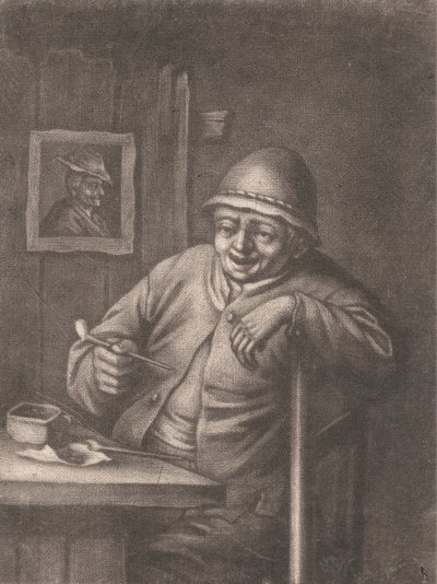 Homme fumant - Bernard Lens